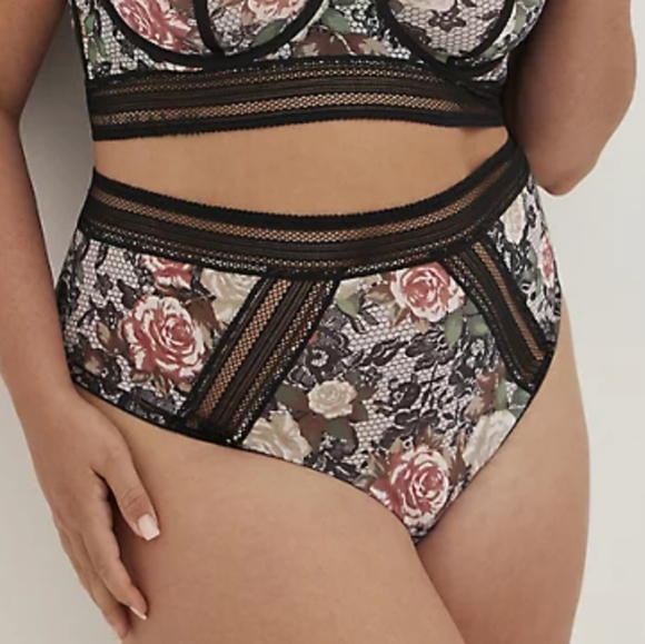 torrid Other - Floral Mesh & Lace Cut-Out High Waist Thong Panty torrid size 6